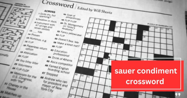 sauer condiment crossword -  The Ultimate Guide!