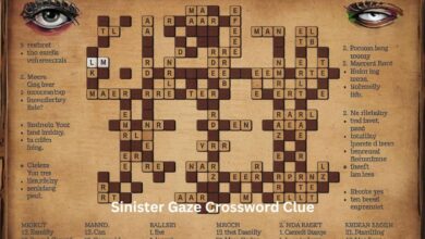 Sinister Gaze Crossword Clue