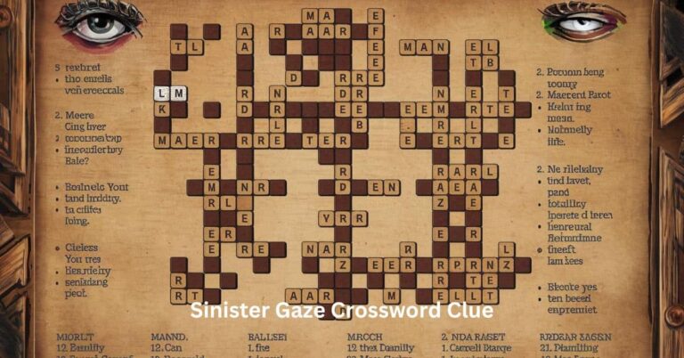 Sinister Gaze Crossword Clue