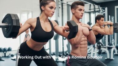 Working Out with Two Guys Romina Boudoir